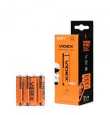 Батарейка сольова Videx R03P/AAA 4шт SHRINK