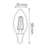 Світлодіодна лампа FILAMENT CANDLE-4 4W Е14 4200К · HOROZ ELECTRIC · lampa-svetodiodnaja-filament-candle-4-4w-svecha-e14-4200k — 2