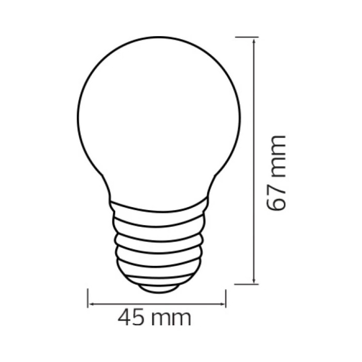Світлодіодна лампа RAINBOW 1W E27 · HOROZ ELECTRIC · lampa-svetodiodnaja-rainbow-red-1w-e27-a45
