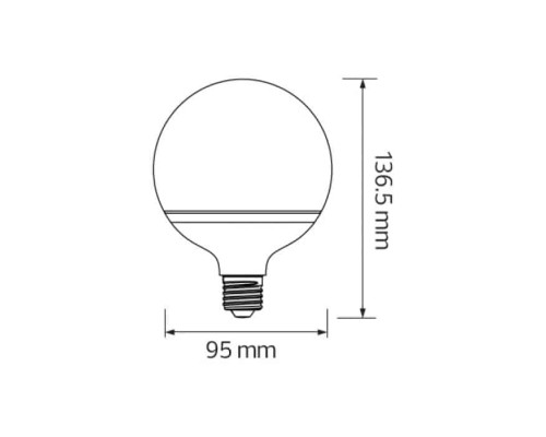 Світлодіодна лампа GLOBE-16 16W E27 6400К