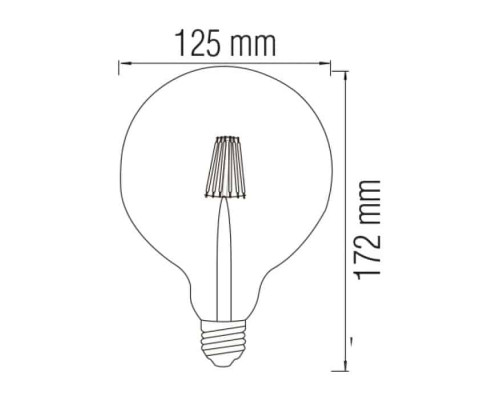 Світлодіодна лампа FILAMENT RUSTIC GLOBE-6 6W E27 2200К