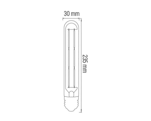 Світлодіодна лампа Filament RUSTIC TUBE-8 8W E27 2200К
