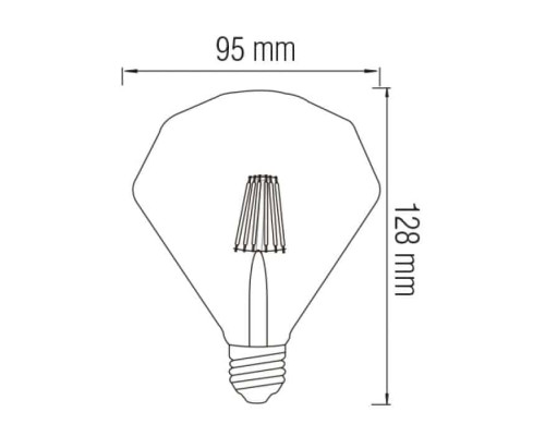 Світлодіодна лампа Filament RUSTIC DIAMOND-4 4W E27 2200К
