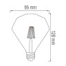 Світлодіодна лампа Filament RUSTIC DIAMOND-4 4W E27 2200К · HOROZ ELECTRIC · lampa-rustic-diamond-4-4w-filament-led-2200k-e27 — 2