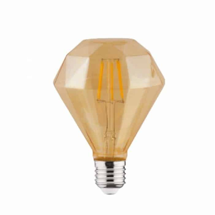 Світлодіодна лампа Filament RUSTIC DIAMOND-4 4W E27 2200К · HOROZ ELECTRIC · lampa-rustic-diamond-4-4w-filament-led-2200k-e27