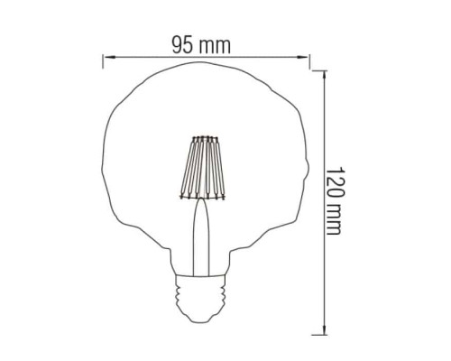 Світлодіодна лампа Filament RUSTIC CRYSTAL-4 4W E27