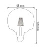 Світлодіодна лампа Filament RUSTIC CRYSTAL-4 4W E27 · HOROZ ELECTRIC · lampa-rustic-crystal-4-4w-filament-led-2200k-e27 — 2