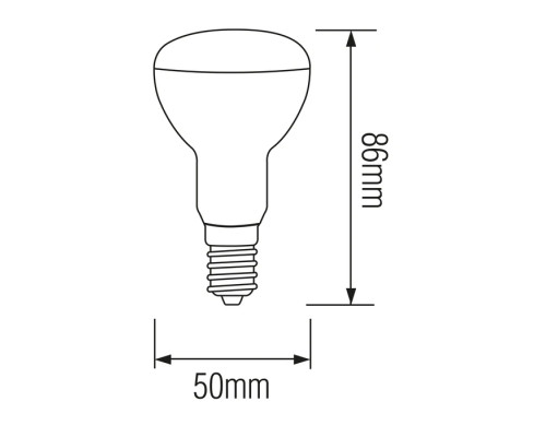 Світлодіодна лампа REFLED-6 6W E14 4200К R50