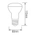 Світлодіодна лампа REFLED-12 12W E27 4200К R80
