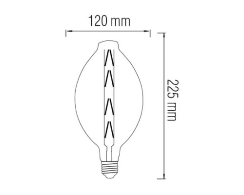 Світлодіодна лампа Filament ENIGMA 8W Е27 Янтар