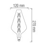 Світлодіодна лампа Filament PARADOX 8W Е27 Бурштин · HOROZ ELECTRIC · lampa-svetodiodnaja-paradox-8w-filament-led-amber — 3