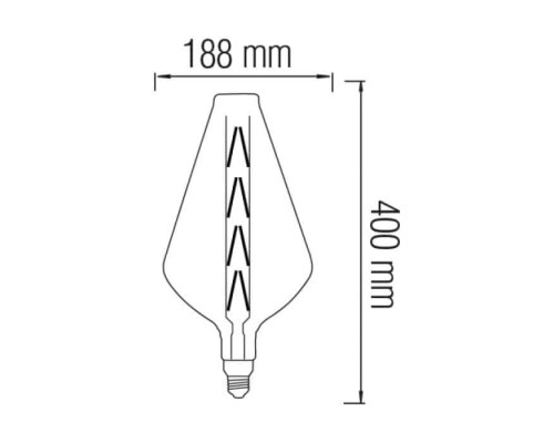Світлодіодна лампа Filament PARADOX-XL 8W Е27 Титан