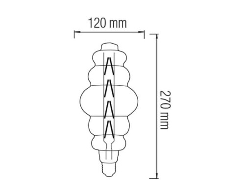 Cвітлодіодна лампа Filament ORIGAMI 8W Е27 Титан