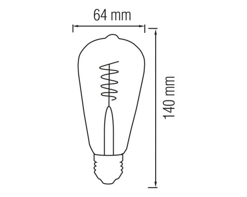 Світлодіодна лампа Filament RUSTIC VINTAGE S-6 6W E27