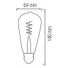 Світлодіодна лампа Filament RUSTIC VINTAGE S-6 6W E27 · HOROZ ELECTRIC · svetodiodnaja-lampa-filament-rustic-vintage-s-6-6w-e27 — 3