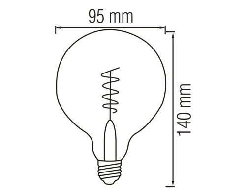 Світлодіодна лампа FILAMENT RUSTIC GLOBE S 6W E27 2000К