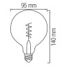 Світлодіодна лампа FILAMENT RUSTIC GLOBE S 6W E27 2000К · HOROZ ELECTRIC · svetodiodnaja-lampa-filament-rustic-globe-s-6w-e27-2000k — 3