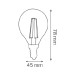 Світлодіодна лампа FILAMENT BALL-6 6W Е14 2700К