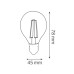 Світлодіодна лампа FILAMENT BALL-6 6W Е27 2700К