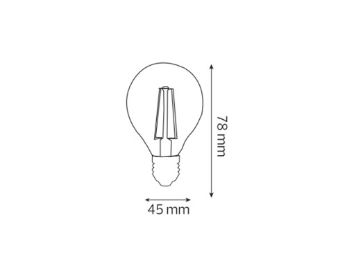Світлодіодна лампа FILAMENT BALL-6 6W Е27 4200К