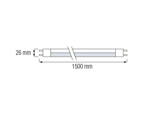 Cвітлодіодна лампа LED TUBE-150 24W T8 6500К 150см