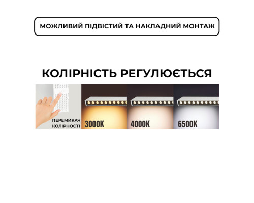 Світлодіодна люстра BELLINI3-45 3CCT 45W чорна