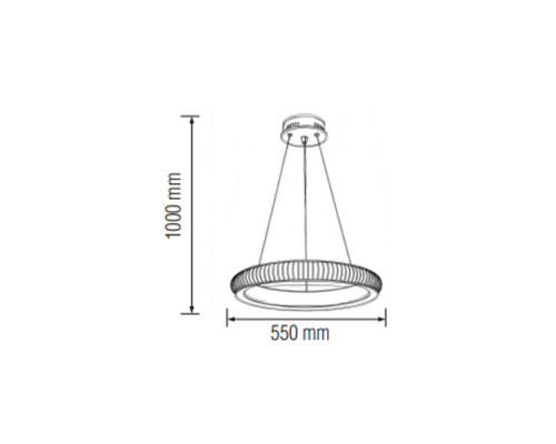 Світлодіодна люстра MORTAL-80 3CCT 80W