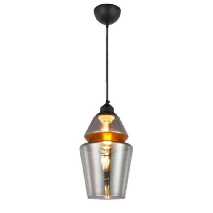Світильник підвісний SPARK-2 титановий+мідь · HOROZ ELECTRIC · svetilnik-podvesnoj-spark-2-titanovij-med