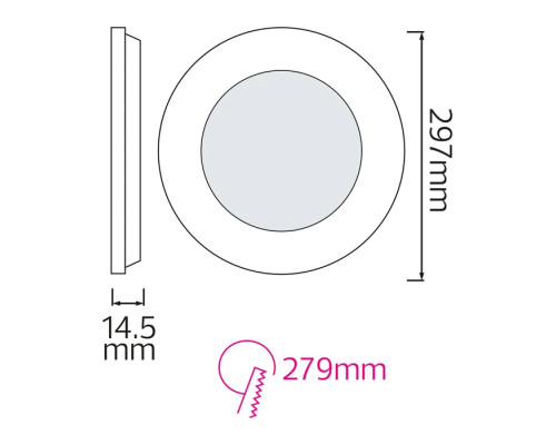 Світлодіодний світильник врізний Slim-24 24W 4200К