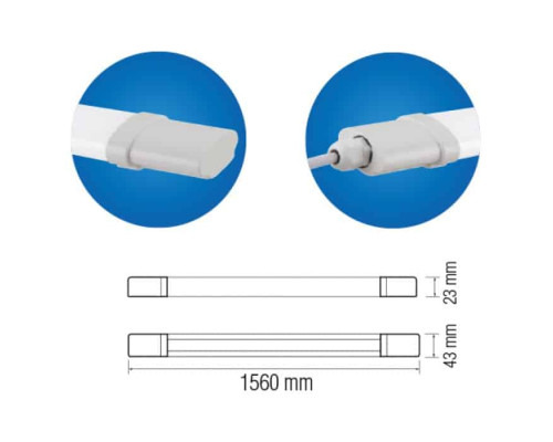 Світлодіодний світильник вологозахищений IRMAK-45 45W 4200K