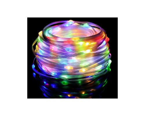 Гірлянда вулична світлодіодна вологозахищена в силіконі FAIRY-10 RGB