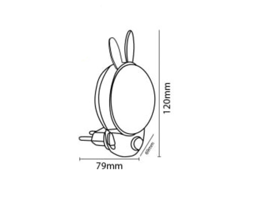 Нічник led BUNNY 2CCT червоний