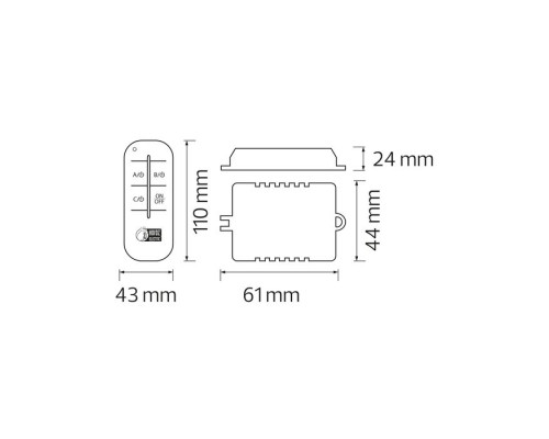 Пульт для люстр однолінійний CONTROLLER-1 max 300W