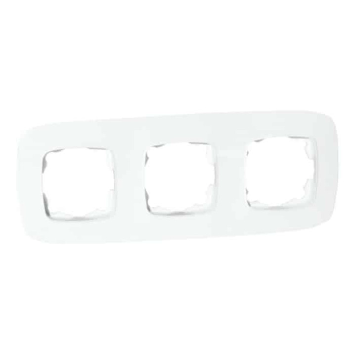 Рамка 3-на білий ELA · HOROZ ELECTRIC · ramka-3-naja-white-ela