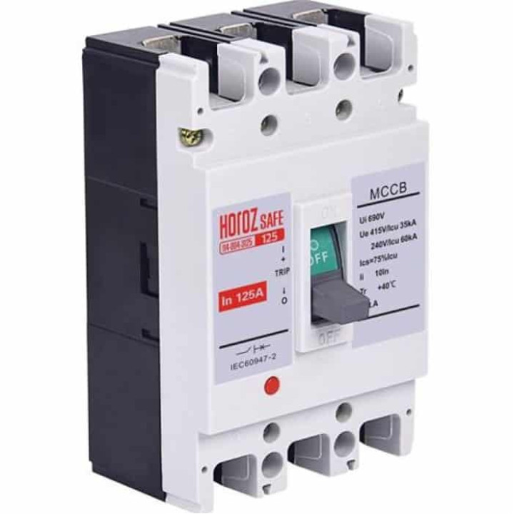 Шафовий автоматичний вимикач SAFE 125А 3P С · HOROZ ELECTRIC · shkafnoj-avtomaticheskij-vikljuchatel-safe-125a-3p-s