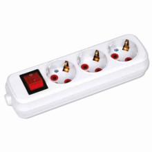 Колодка 3 гнізда з заземленням і вимикачем · HOROZ ELECTRIC · kolodka-3-gnezda-s-zazemleniem-i-knopkoj