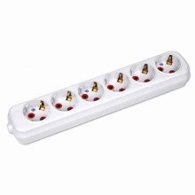Колодка 6 гнізда з заземленням · HOROZ ELECTRIC · kolodka-6-gnezda-s-zazemleniem
