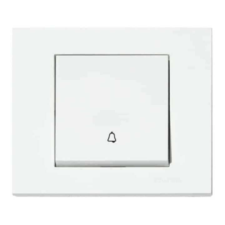 Кнопка дзвінка біла GRANO · HOROZ ELECTRIC · knopka-zvonka-belaja-grano