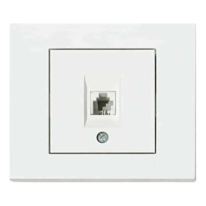 Розетка телефонна біла GRANO · HOROZ ELECTRIC · rozetka-telefonnaja-white-grano