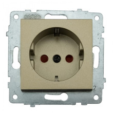 Механізм розетки з заземленням та шторками GRANO антрацит · HOROZ ELECTRIC · mehanizm-rozetki-s-zazemleniem-i-shtorkami-grano-antracit