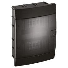 Щиток внутрішній 16 авт. чорний · HOROZ ELECTRIC · flush-mounted-16-av-black