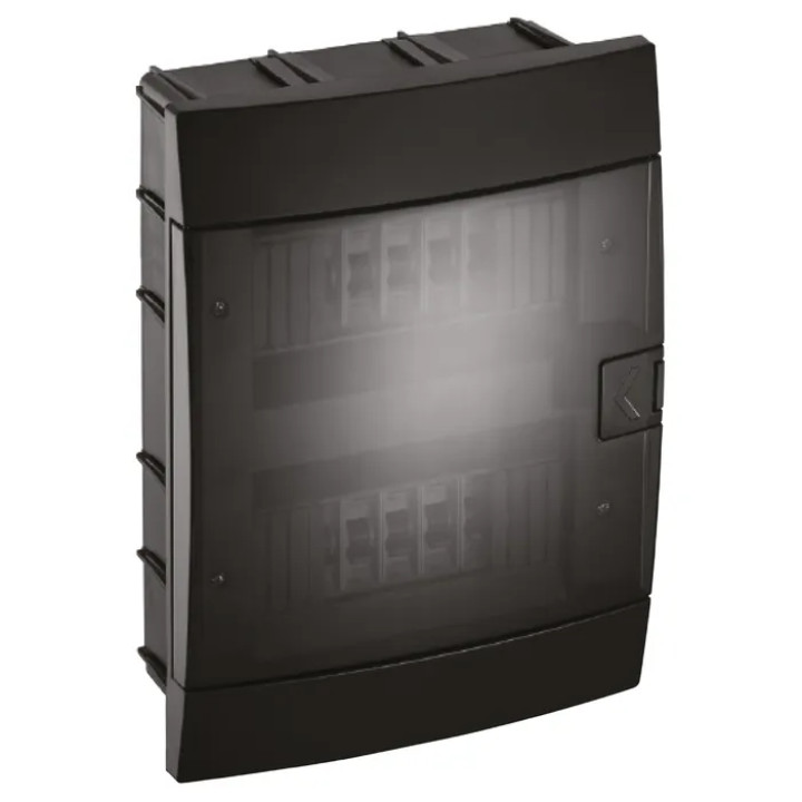 Щиток внутрішній 16 авт. чорний · HOROZ ELECTRIC · flush-mounted-16-av-black