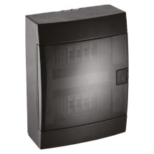 Щиток зовнішній 24 авт. чорний · HOROZ ELECTRIC · surface-mounted-24-av-black