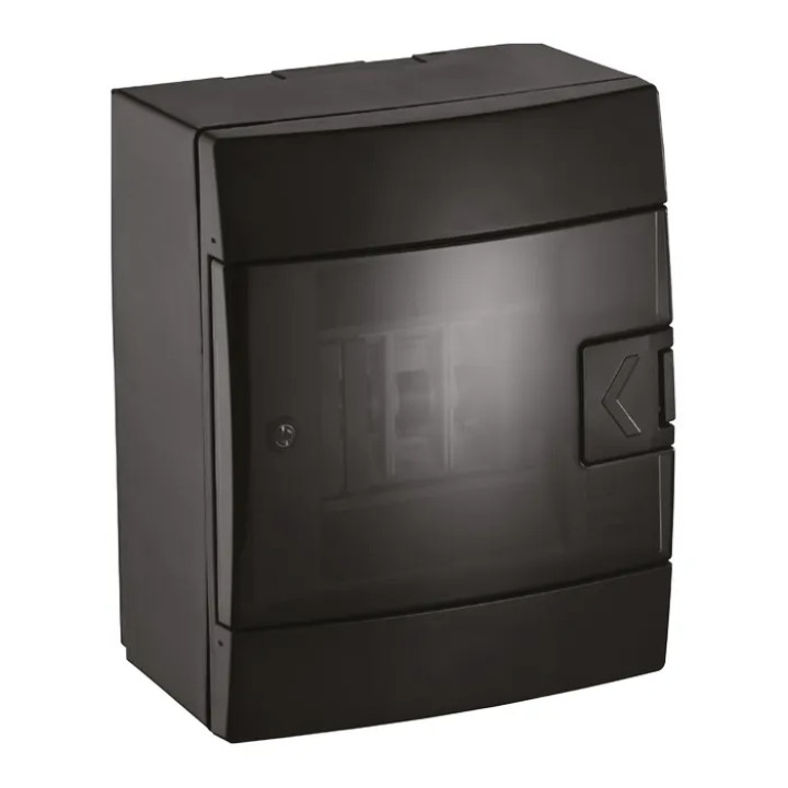 Щиток зовнішній 4 авт. чорний · HOROZ ELECTRIC · surface-mounted-4-av-black