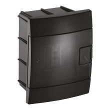 Щиток внутрішній 4 авт. чорний · HOROZ ELECTRIC · flush-mounted-4-av-black