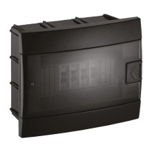 Щиток внутрішній 8 авт. чорний · HOROZ ELECTRIC · flush-mounted-8-av-black