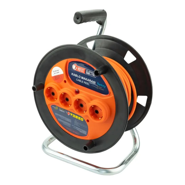 Котушка з кабелем 20м з заземленням · HOROZ ELECTRIC · kotyshka-z-kabelem-20m-z-zazemlennjam