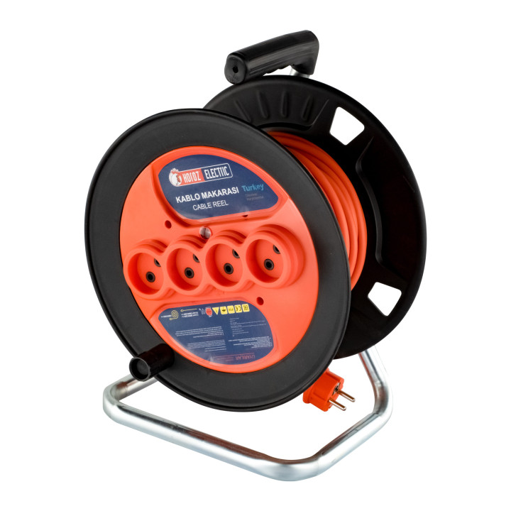 Котушка з кабелем 30м без заземлення · HOROZ ELECTRIC · kotyshka-z-kabelem-30m-bez-zazemlennja