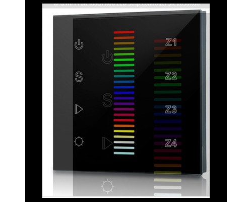 SR-2830RGB-AC (B) панель /4 зоны, черный корпус/