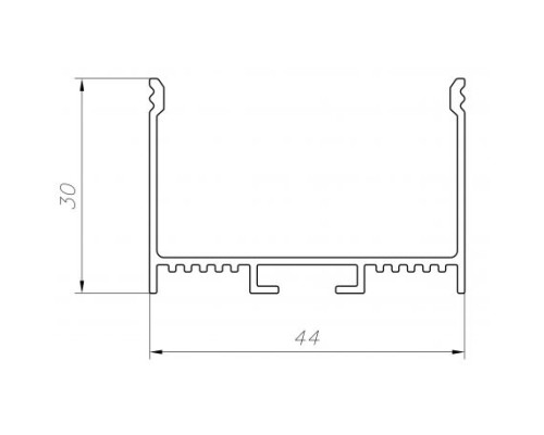 ЛС40 -1м. ал. профиль led  (в ламелях по 2м)